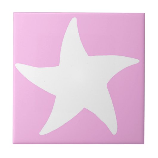 Pink Sea Star Fliese (Vorderseite)