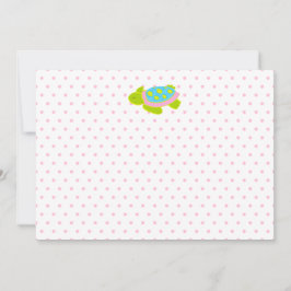 Pink Sea Turtle Note Card Stationierung Karte