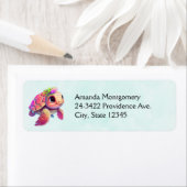 Pink Sea Turtle Whimsical & Niedlich (Insitu)