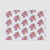 Pink Sea Turtle Whimsical & Niedlich Gemustert Seidenpapier (Vorderseite)