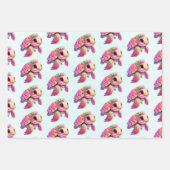 Pink Sea Turtle Whimsical & Niedlich Geschenkpapier Set (Vorderseite 2)
