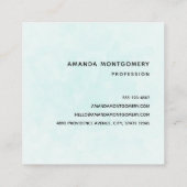 Pink Sea Turtle Whimsical & Niedlich Quadratische Visitenkarte (Rückseite)