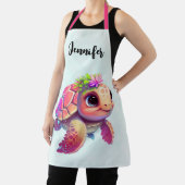 Pink Sea Turtle Whimsical & Niedlich Schürze (InSitu)