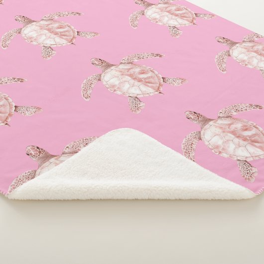 Pink Sea Turtles Sherpadecke (3/4)
