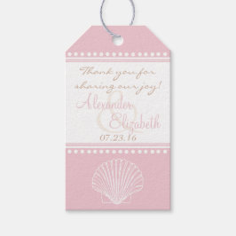 Pink Seashell Beach Wedding Guest Gefallen Vielen  Geschenkanhänger