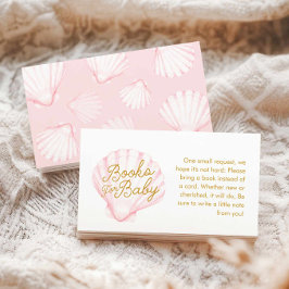 Pink Seashell Buchungsanfrage-Karte Begleitkarte