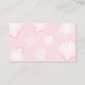 Pink Seashell Buchungsanfrage-Karte Begleitkarte (Rückseite)