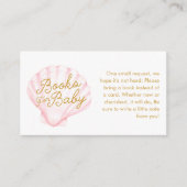 Pink Seashell Buchungsanfrage-Karte Begleitkarte (Vorderseite)