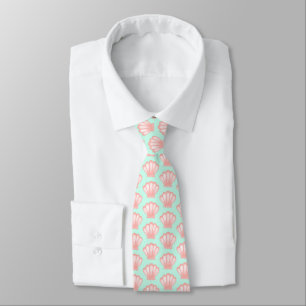 Pink Seashell Neck Tie Krawatte
