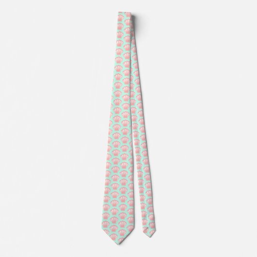Pink Seashell Neck Tie Krawatte (Vorderseite)