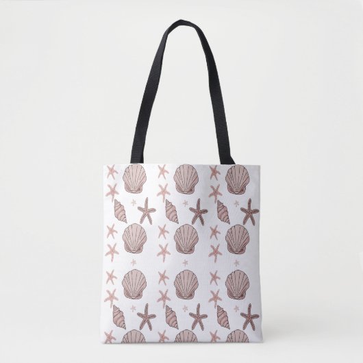 Pink Seashell Pattern - Beach Vibes Summer Design Tasche (Vorderseite)