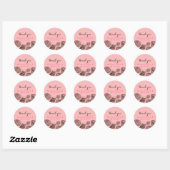 Pink Seashells Beach Wedding Vielen Dank Sticker (Blatt)
