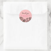 Pink Seashells Beach Wedding Vielen Dank Sticker (Tasche)