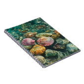 Pink Seashells Clear Ocean Notebook Notizblock (Rechte Seite)