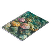 Pink Seashells Clear Ocean Notebook Notizblock (Linke Seite)