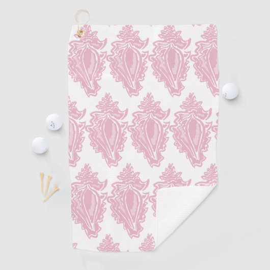 Pink Seashells  Golfhandtuch (Insitu)