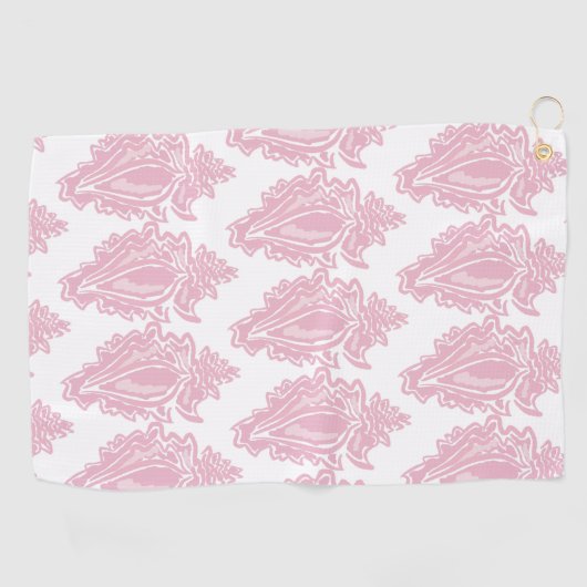 Pink Seashells  Golfhandtuch (Horizontal)