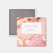 Pink Seashells Magnet (Vorderseite/Rückseite)