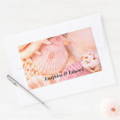 Pink Seashells Rechteckiger Aufkleber (Umschlag)