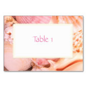 Pink Seashells Tischnummer (Rückseite)