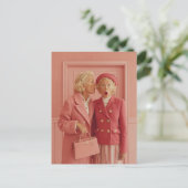 Pink Secrets and Surprised Style Postkarte (Stehend Vorderseite)