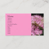 Pink Sedum Flower Fotografy Business Card Visitenkarte (Vorderseite)