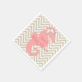 Pink Seepferd Beach Themed Baby Dusche Napkins Serviette (Ecke)