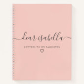 Pink Sehr geehrte Tochter Keepake Memory-Notebook Notizblock (Vorderseite)