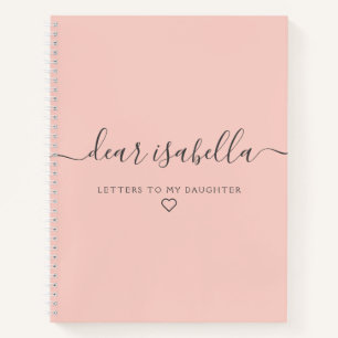 Pink Sehr geehrte Tochter Keepake Memory-Notebook Notizblock