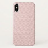 Pink Seigaiha Japanisches Muster Personalisiert Na Case-Mate iPhone Hülle (Rückseite)