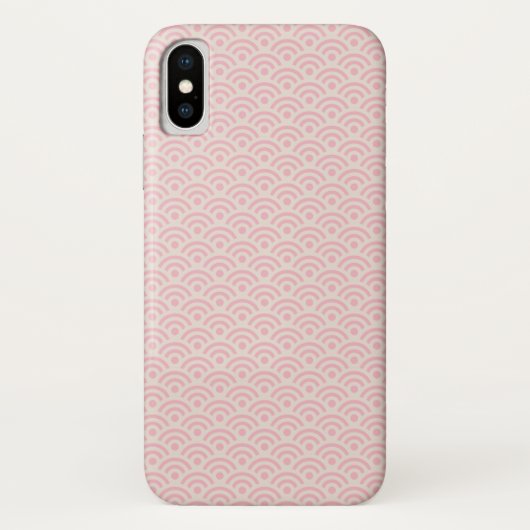 Pink Seigaiha Japanisches Muster Personalisiert Na Case-Mate iPhone Hülle (Rückseite)