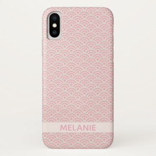 Pink Seigaiha Japanisches Muster Personalisiert Na Case-Mate iPhone Hülle