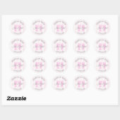 Pink sein a Girl Birth Announcement Stickers (Blatt)