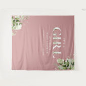 Pink seine a Girl Greenerity Baby Dusche Foto Prop Wandteppich (Vorderseite (Horizontal))