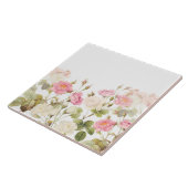 Pink Sepia Vintage Rose Wiese Illustration Fliese (Seite)