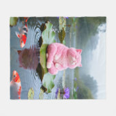 Pink Serenity 001 Fleecedecke (Vorderseite (Horizontal))