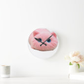 Pink Serenity 002 Runde Wanduhr (Zuhause)