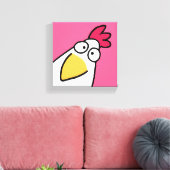 Pink SERIOUS CHICKEN von Sandra Boynton Leinwanddruck (Insitu (Wohnzimmer))