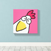 Pink SERIOUS CHICKEN von Sandra Boynton Leinwanddruck (Insitu (Holzboden))