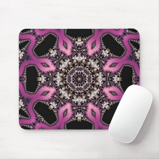 Pink Serpent Fraktal Mandala Mousepad (Mit Mouse)