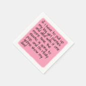 Pink setzen auf Big Girl Panties Word Sprichwort P Serviette (Ecke)