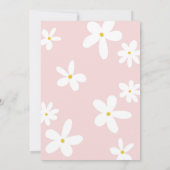 Pink Seven is a Vibe Retro Daisy Rainbow Birthday Einladung (Rückseite)