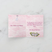 Pink Shabby Style Baby Ankündigung (Innenseite)