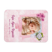 Pink Shabby Style Baby Magnet (Horizontal)