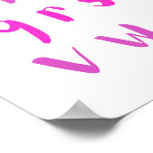 Pink Shades Alphabet Lowercase Buchstaben Kinderzi Poster (Ecke)