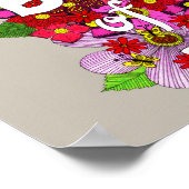 Pink Shades Blume Doodle Typografy Bible Verse Poster (Ecke)