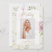 Pink Shades Botanisches Foto Einladung (Vorderseite)