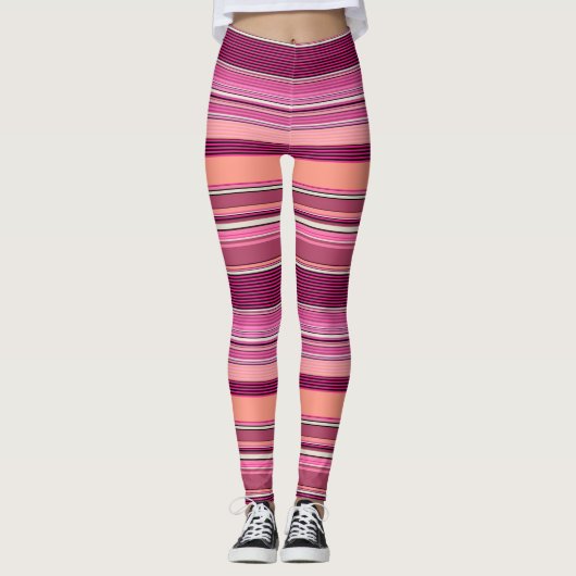 Pink Shades Illusion Stripe Leggings ★Psydefx★ (Vorderseite)