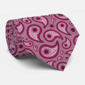 Pink Shades Paisley Design Pattern Krawatte (Gerollt)