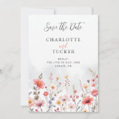 Pink Shades Spring-Inspired Rustic Boho Romantic Save The Date (Vorderseite)
